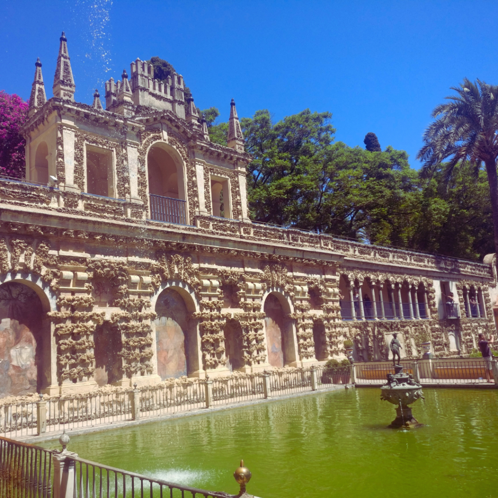 The Royal Alcázars of Seville (Reales Alcázares de Sevilla in Spanish, al-Qasr al-Muriq in Arabic), commonly known as the Alcázar of Seville, Province of Sevilla, Andalusia, Spain